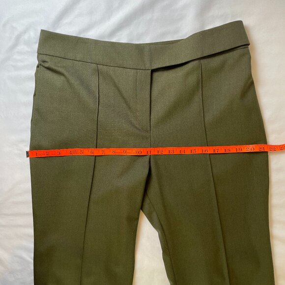 Alexandre Vauthier Pants Trousers Olive Green Wool Stretch Designer Size EU 44 - Picture 10 of 15